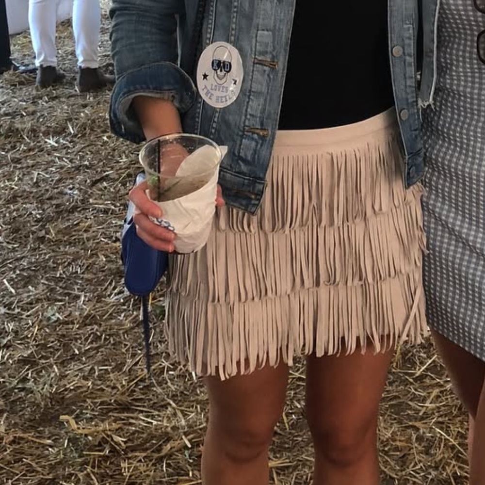 BCBGmaxazria Fringe skirt